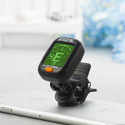 vcbbvghjghkhj-UK Digital Chromatic LCD Clip-On Electric Tuner for Bass Guitar Ukulele Violin-Black
