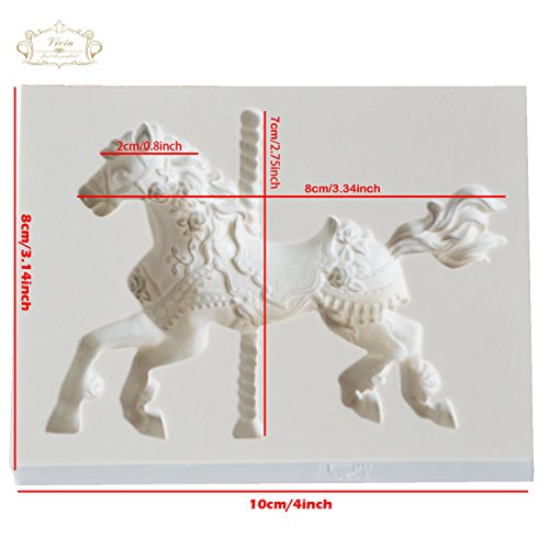 Karussell Silikon Fondant Form Zucker Paste Kuchen Cupcake Icing Form - 2