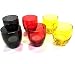 Produktbild Prime-Versand: Deutschland Tischlicht aus Glas, SCHWARZ ROT Gold, Kerzenhalter, Windlicht, Tischdeko, Dekoration, Laterne, Teelicht, 6er Set, Farbe, farbig, bunt