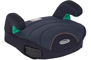Graco Eversure Lite R129 Fotelik samochodowy bez oparcia, lekki, waży zaledwie 2,1 kg, odpowiedni dla dzieci w wieku od 7 do 12 lat (135-150 cm), moda granatowa