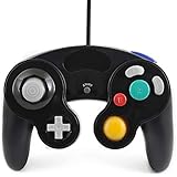 Qumox black wired classic controller joypad gamepad for nintendo gamecube gc & wii
