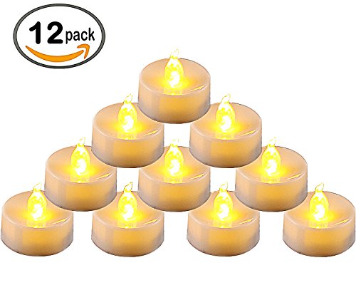 Homemory 12 led flammenlose kerzen, 3.8cm elektrische flackernde batteriebetriebene teelichter, led votivkerzen gelb [Energieklasse A+]…