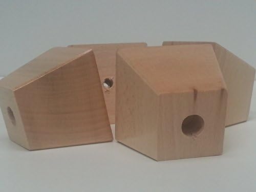 Knightsbrandnu2u 4x SOLID WOOD FURNITURE LEGS REPLACEMENT FURNITURE FEET SETTEES CHAIRS, SOFAS, FOOTSTOOLS - Pre-Drilled - RJB146S