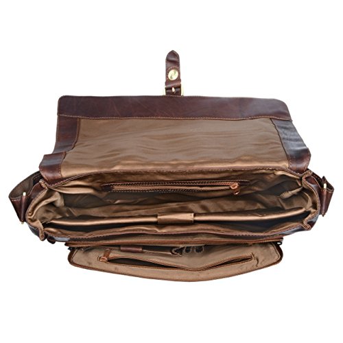STILORD  Merlin  Vintage Leder Umh  ngetasche Damen Herren klassische Aktentasche f  r Arbeit B  ro gro  e Unitasche mit 15 6 Zoll Laptopfach echtes B