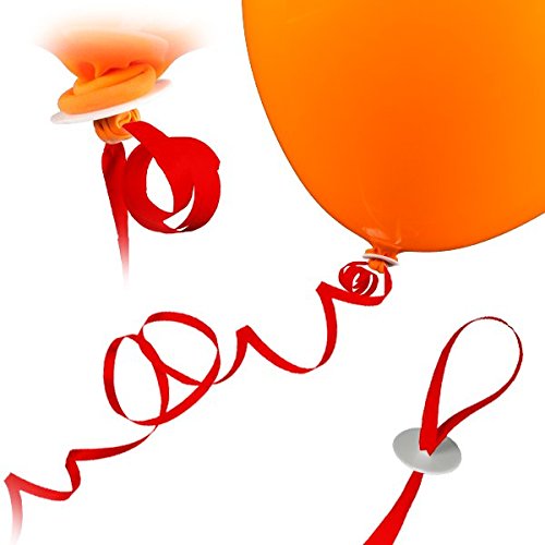 Ballonverschlüsse "Helium" - Rot - 10 Stück - partydiscount24®