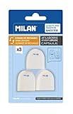 Diseño y funcionalidad Milan BNM10258 - Pack de 3 gomas de recambio para afilaborra Capsule