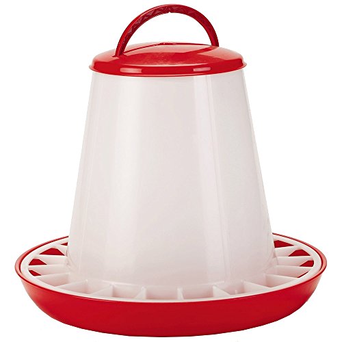 Olba B.V. Comedero de plástico con Tapa, 6 kg, Rojo/Blanco