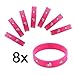 Produktbild 8x Einhorn / Unicorn Armband Silikon Mitgebsel Gastgeschenk für Kindergeburtstag Mädchen & Jungen von TK-Gruppe