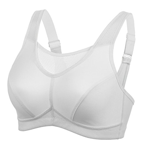 SYROKAN Damen Große Größen Sport BH – bügellos,ungepolsterten Cups,Vollschalen - 3