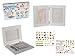 Double Sided DIY Make Your Own Picture Frame Set - Includes 2 side frame, stickers and modelling plasticine - Perfect New Born Baby /Gift / Present