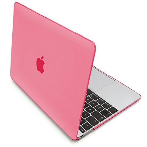 MyGadget MacBook 12 Zoll Retina *Matt* Case Hülle - Apple Model ab 2015 (A1534) durchsichtige Plastik Tasche Mac Schutzhülle Hartschale Cover in Rosa