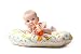 Unique 4 in 1 Premium Cotton Nursing Pillow with FREE Mini Pillow and Baby Harness (Blue)