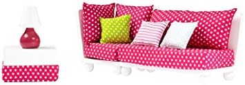WeGirls Paris 4-piece White Wood Furniture Set complete with matching cushions and mattress for 18โโ WeGirls doll