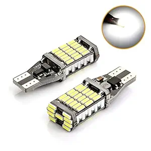 CLOUDSALE ; Your Store. Your Place T15 LED Bulb Super Bright 45 SMD 10 Watt 1000Lm 6000K Canbus Error Free Bulbs fit for 912 921 T10 T15 4014 Auto Backup Reverse Lights - Pack of 2 (White)