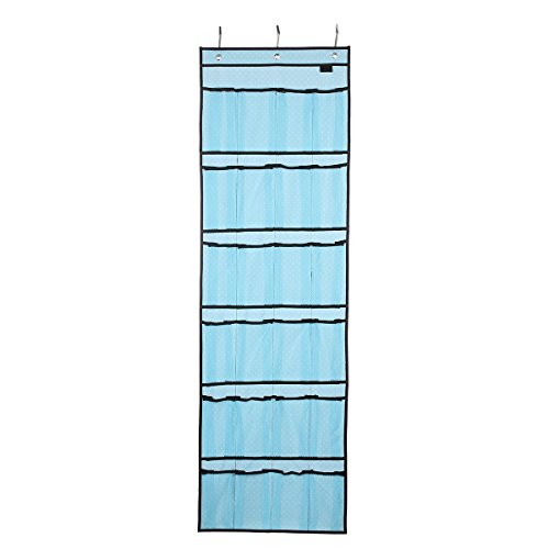 Schuh veranstalter lagerung tasche,4 Taschen Hängende Netz Taschen auf den Türen Organizer mit Haken für Schuh, Toilettenartikel, Spielzeug, Socken und andere Zubehör, Blau