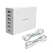 Produktbild QICENT 50W 10A 6 Port Multi-Port USB Desktop Ladeadapter Gebaut Einem Quick Charge Schnelllade Port und Typ C Port und 4 Port USB 5V 2.4A Ports Ladegerät