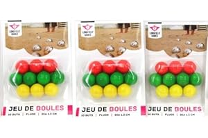 Ludomax Dreierpaket Boule Zielkugeln - Schweinchen, 30 Stück farbig