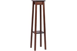 LIBEROSHOPPING Colonna in Legno Noce arredo casa Ingresso portavaso portatelefono h97 (97)