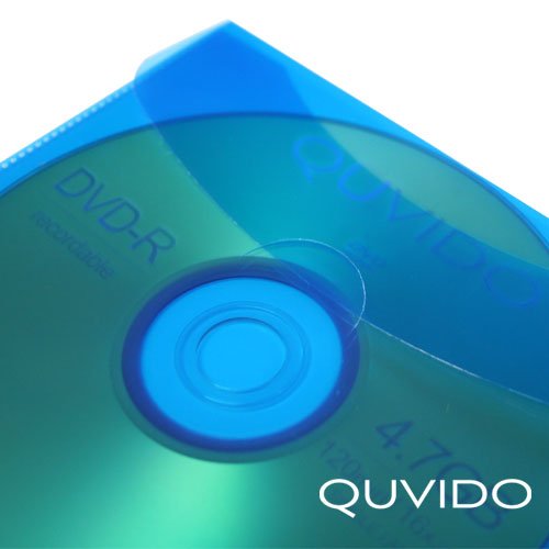 50 QUVIDO CD/DVD/Blu-Ray PP Schutzhüllen Color-Mix - 5