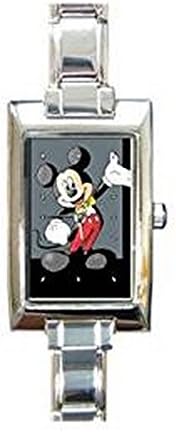 Kids Jewelry – Rectangular Jewellery – Silver tone Mickey Mouse Watch