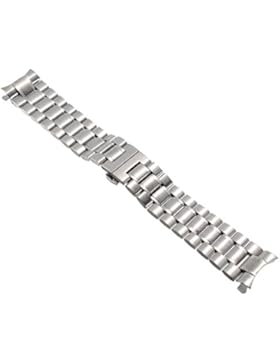 22mm Herren Damen Silber Stahl Edelstahl Quarz Wrist Uhren-Armband Uhrenarmbänder Uhrband Watch Band Watch Strap...