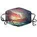 Produktbild Letter Bottle Storm Lightning Ocean Face Mask, Reuseable Polyester Face Mouth Mask Respirator for Cycling Anti-Dust for Unisex Men Women Boys