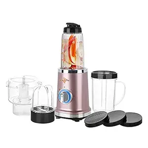 Chef Pro CPB608 Electric Power Blend 3 in 1 Blender Grinder & Chopper with Big Mixer Jar, 450 watts, Pink