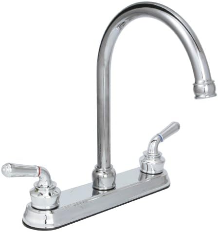 Huntington Brass 63228-01 2-Handle High Arc 8-Inch Kitchen Faucet, Chrome
