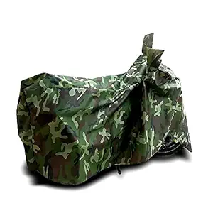 Cover Lab - Bajaj Pulsar 150 New BS6 Water Resistant - Dust Proof - Full Bike Scooty Two Wheeler Body Cover for Bajaj Pulsar 150 (Green Multijungle)