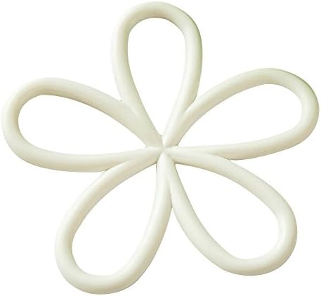 Heelinna Plum Flower Shape Platemat Insulation Pad Bowl Coaster(White)