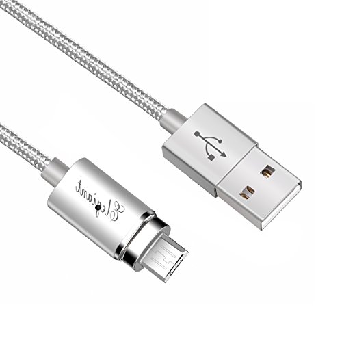 Magnetische USB Ladekabel Datenkabel, ELEGIANT verbesserte Version 1.2M Micro USB 2.0 Magnet Ladekabel Kabel Charger Lade Kabel Netzteil Adapter High Speed Sync und Schnellladekern mit LED Statusanzeige für Android Smart Handys Tablets Samsung galaxy NOTE 5 LG G4, G3, G2, Motorola Nexus 6 SONY Xperia Z3.Z2 usw (Nicht für Samsung GALAXY S6, S6 edge, S6 edge+, S7, Galaxy S7 Edge, Type C) - 7
