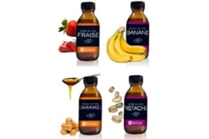 NÉROLIANE Set 4 AROMES naturali fresa - caramello - banana - pistacchio