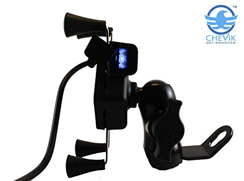 Chevik X-Grip Bike Mobile Holder with Charger Waterproof - Image 4
