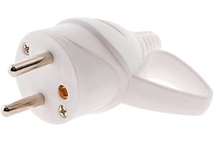 Fiche mâle anneau -16A 2P+T - blanc - Zenitech