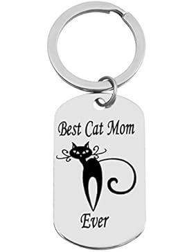 Schlüsselanhänger Anhänger mit Gravur Katze und 