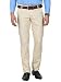 Routeen Beige Tussar Slim Fit Formal Trousers for Men RS.493.00
