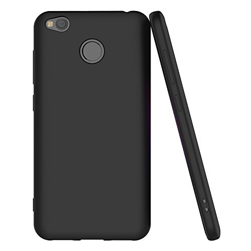 Funda Xiaomi Redmi 4X  AICEK Negro Silicona Fundas para Redmi 4X Carcasa Xiaomi Redmi 4X Negro Silicona Funda Case