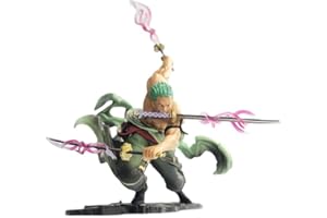 LGQHCE One Piece Roronoa Zoro Figure, 1 PCS Anime Figure Statua Decorazione Di Personaggio Cake Decorazione Anime One Piece Theme Figure, 17.5 cm