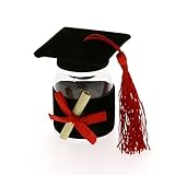 Publilancio srl 12 PZ Laurea Bottiglia portaconfetti Nera con Tocco BOMBONIERA