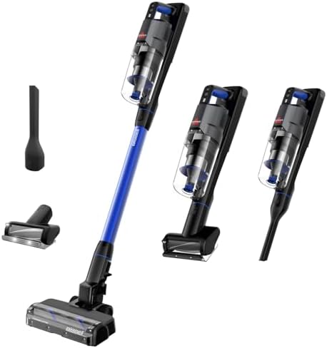 BISSELL PowerClean FurFinder, Aspirapolvere Senza Fili, Motore 200W, Faretti FurFinder, Spazzola Anti-groviglio, Scopa Elettrica, Autoportante, Filtro HEPA, 2000 mAh Batteria Rimovibile, 40 min, 4089N