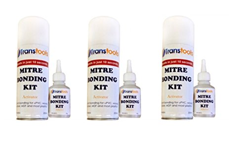 TranstoolsMitre Bonding System Kit Superglue and Activator Tripple Pack