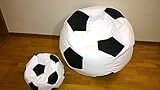 articolicasaonline Set 2 puf, Puf, Cab, Bean bagfootball, balón fútbol 100 cm XXL + 40 cm reposapiés