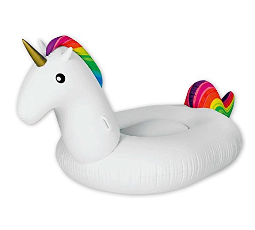 Preisvergleich Produktbild Close Up Riesen Einhorn Schwimminsel, 250x110x110cm - aufblasbare XXL Luftmatratze