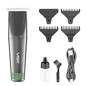 VGR V-925 Professional Cordless Hair Clippers Cutter Rechargeable Wireless Hair Grooming Set Beard Trimming Beard Styling Rechargeable Li-ion Battery 600mAh 120 mins Runtime - Black