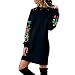 Produktbild ODRD [S-XL] Damen Kleider Kleid MäDchen Womens Christmas Xmas Herbst Winter Lässig Lange Ärmel Blumenstickerei Sweatshirt Minikleid Festliche Frauen Elegant Dress Party