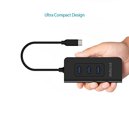 [Ultra dünn und leicht]dodocool USB C Transfer USB A 3.0 Hub RJ45 10/100/1000 Mbit USB C Power Delivery PD 2.0 für Apple neue MacBook/MacBook Pro - 5