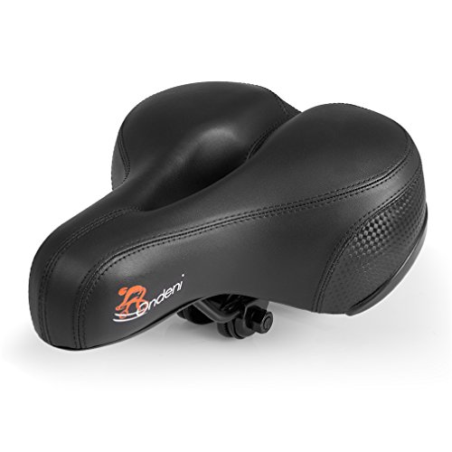Ondeni Fahrradsattel mit wasserdichter Sattel City Fahrradsitz Gel mit Elastomer Federung und Reflektierende Aufkleber Trekking Rennrad Sattel - 2