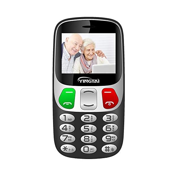 Seniorenhandy mit Großen Tasten und Mobiltelefon Handy Notruffunktion mit SOS-Taste by YINGTAI T47 2G
