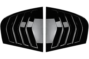 TOKENHIGH 2pcs Gloss Black Car Rear Window Louver Shutter Trim For BMW 3-Series E90 Sedan/Saloon 2005-2013, Rear Side Window Louvers Provide privacy and shade, Window Blinds Exterior Accessories