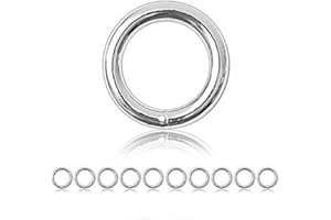 Ganzoo O-Ring Metall für Hunde-Leine, 25mm Innen-Durchmesser, 10 Stück, Stahlring, legierter Stahl, Nicht rostend, Rund-Ringe für Paracord 550 Halsband, Handtasche, Metallring, Basteln, Farbe Silber